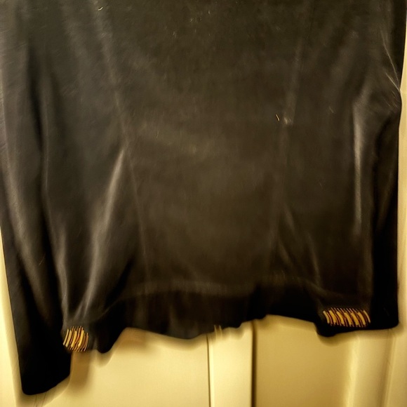 St. John Sport Black Jacket with Gold Details Vintage Size Small - Picture 9 of 12